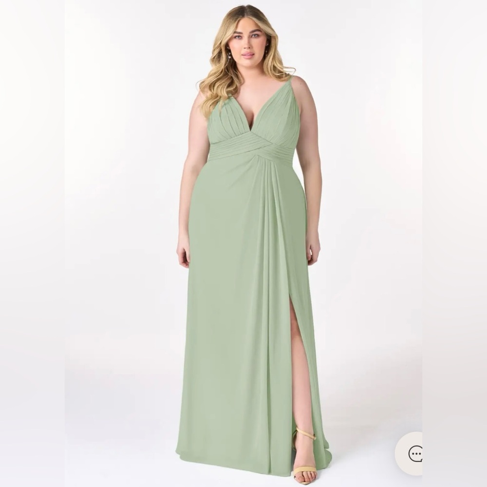 Azazie Sage Green Maxi Dress